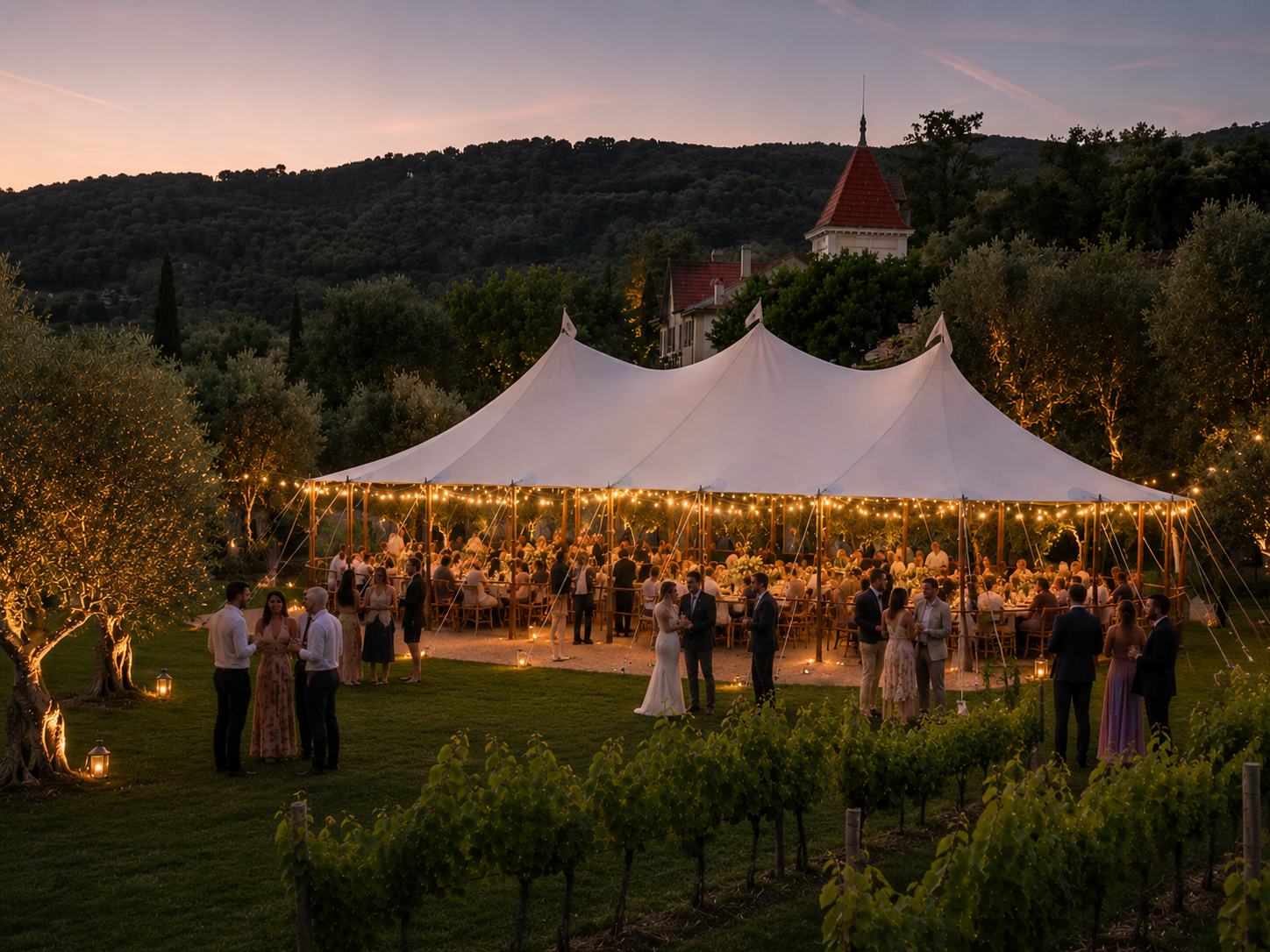 Dîner sous la tente nomade au Château Pimõ