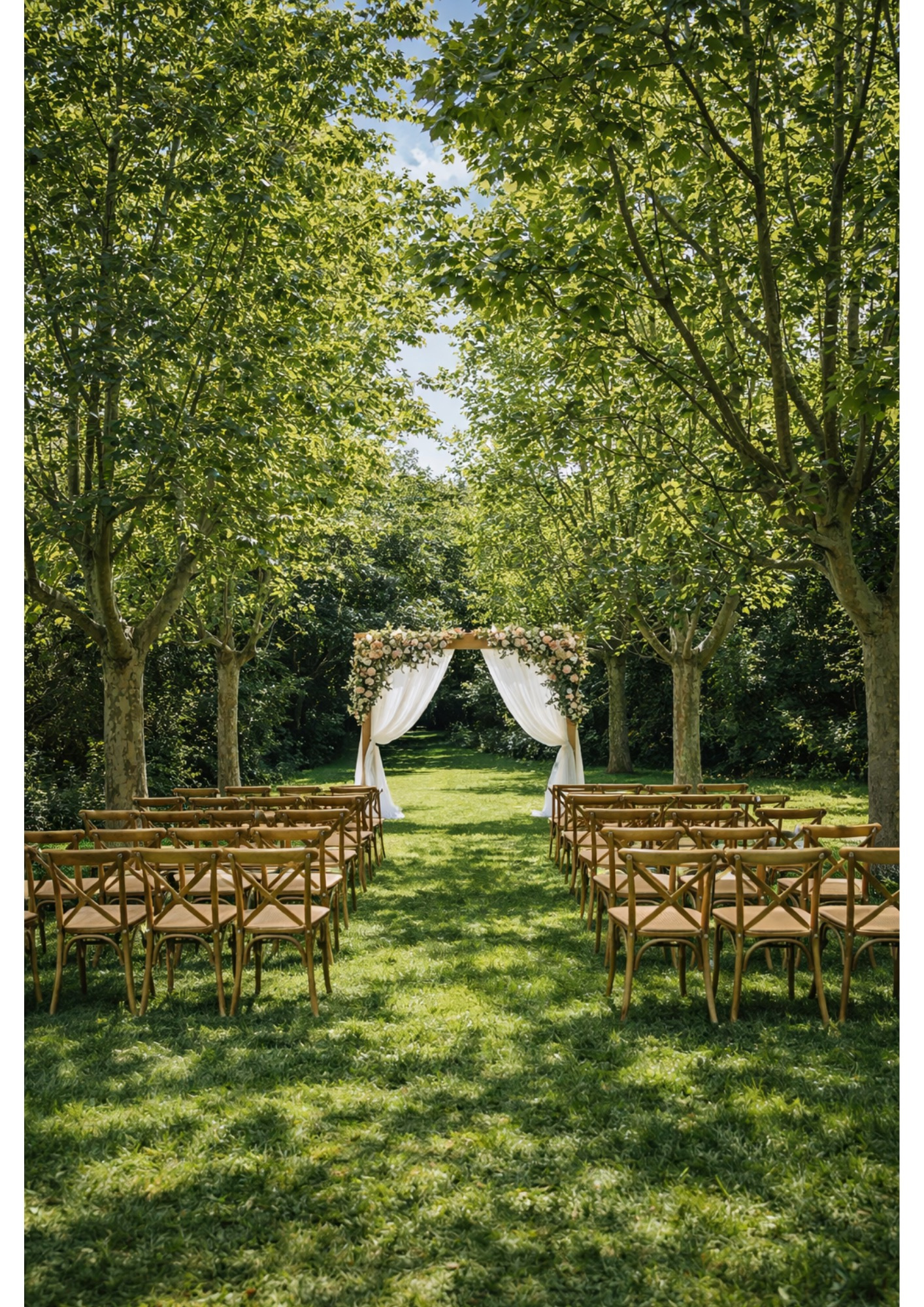 Cérémonie sous les arbres