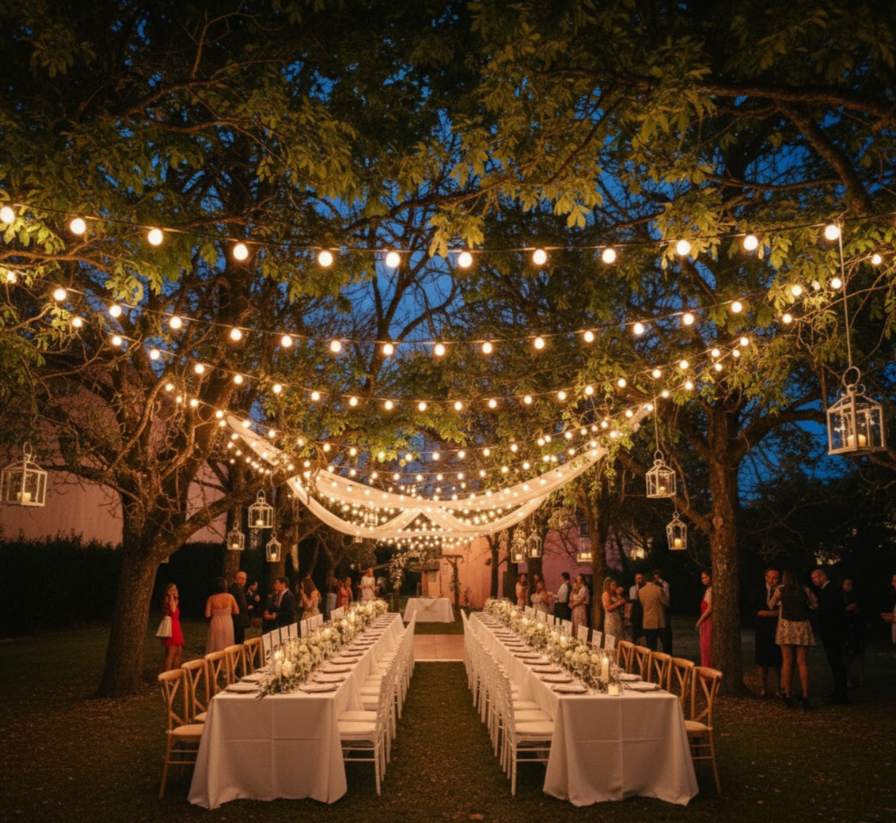 Welcome dinner sous les arbres centenaires